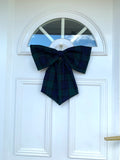 Navy Tartan Door Bow (Large)