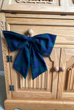 Navy Tartan Door Bow (Large)