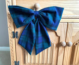 Navy Tartan Door Bow (Large)