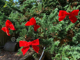 Red velvet Christmas tree bow