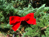 Red Velvet Christmas Tree Bows, Handmade