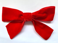 Red Velvet Christmas Tree Bows, Handmade