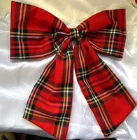 Red Tartan Door Bow (Large)