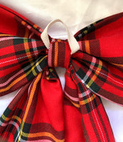 Red Tartan Door Bow (Large)