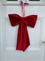 Red Velvet Christmas Door Bow (Large)