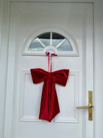 Red Velvet Christmas Door Bow (Large)