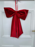 Red Velvet Christmas Door Bow (Large)