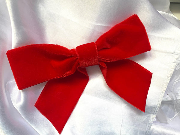 Red Velvet Hair Bow (Small)