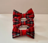 Red Tartan Dog Bow Tie