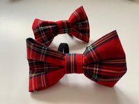 Red Tartan Dog Bow Tie