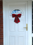 Red Tartan Door Bow (Large)