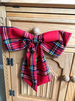 Red Tartan Door Bow (Large)