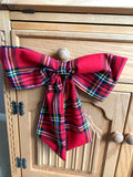 Red Tartan Door Bow (Large)