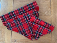 Tartan Dog Bandana Slip On Collar Design In Red