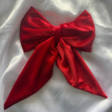 Red Velvet Bows for Christmas Tree, Handmade Luxury Tree Topper.