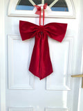 Red Velvet Christmas Door Bow (Large)