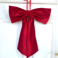 Red Velvet Christmas Door Bow (Large)