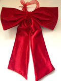 Red Velvet Christmas Door Bow (Large)