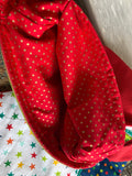 Handmade Quilted Christmas Stocking – Traditional Santa & Festive Print