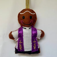 Vicar Gingerbread Man Hanging Tree Decoration