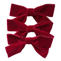 Burgundy Velvet Christmas Tree Bows.