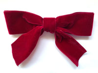 Burgundy Velvet Christmas Tree Bows.