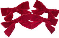 Burgundy Velvet Christmas Tree Bows.