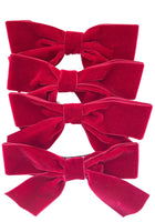 Burgundy Velvet Christmas Tree Bows.