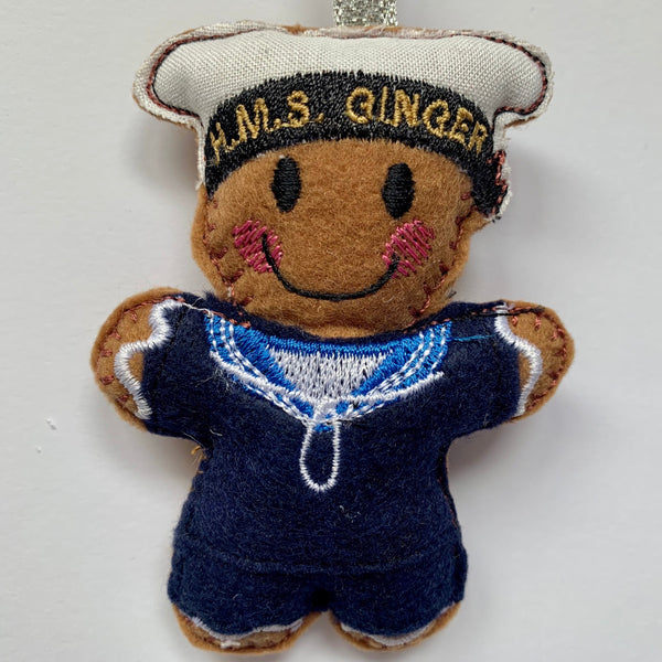 HMS ginger, sailor gingerbread |Christmas decoration.