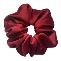 maroon scrunchie on a white background