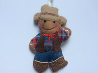 Cowboy/Line Dancing Gingerbread man decoration