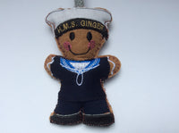 Sailor Gingerbread Man Decoration (Personalised)