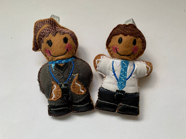 Flight attendant gingerbread man decoration 