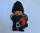 Scottish Piper In Bearskin Gingerbread Man Decoration