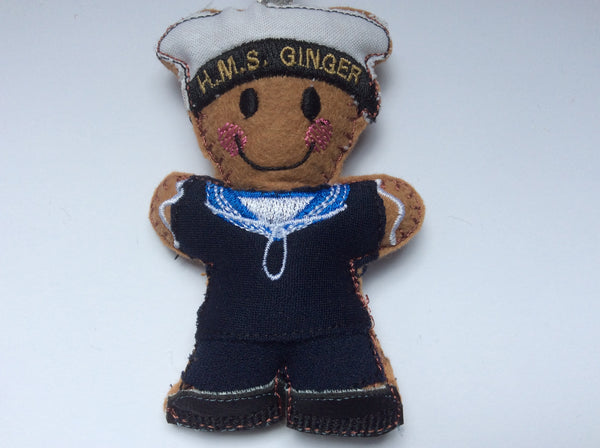 Personalised Sailor Gingerbread Man Decoration