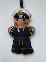 Merchant Navy/Cruise Ship Captain Gingerbread Man Decoration