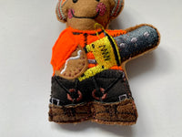 Tree Surgeon In Safety Workwear Gingerbread Man Decoration