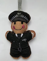 Police Scotland Officer Gingerbread Man Decoration