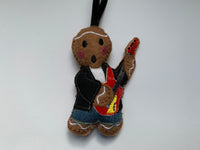 Guitarist Gingerbread Man Christmas decoration