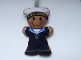 Sailor Gingerbread Man Decoration (Personalised)