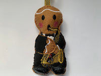 Saxophonist Gingerbread Man Decoration