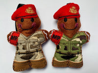 Military police soldier gingerbread man decoration.