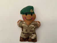 Royal Marine Commando Soldier Gingerbread Man Decoration