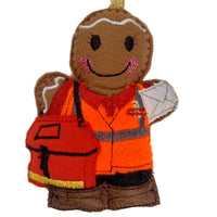 Postman Gingerbread Man Decoration