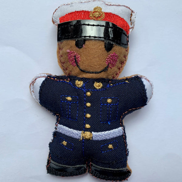 Royal Marine Military Dress Uniform Gingerbread Man Decoration