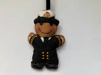 Naval Officer Dress Uniform Gingerbread Man Decoration