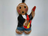 Guitarist Gingerbread Man Christmas decoration