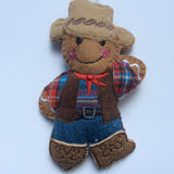 Cowboy/Line Dancing Gingerbread man decoration