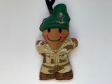 Irish Ranger Hackle Beret Gingerbread Man Decoration