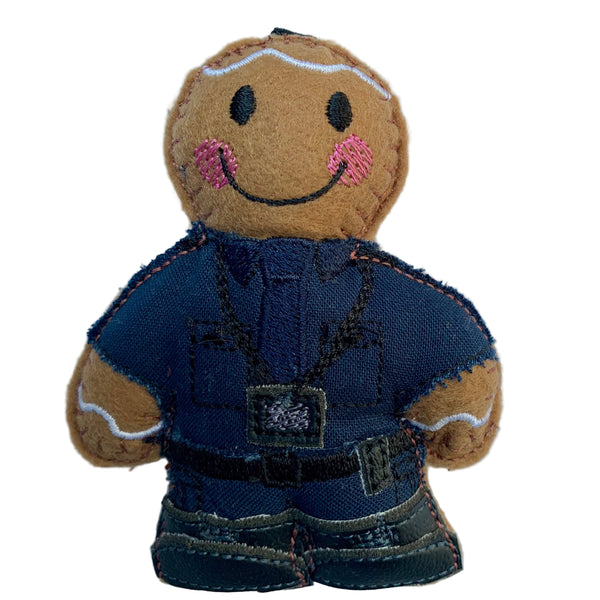 Customs officer gingerbread man decoration.